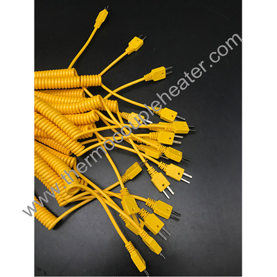 Spring Coiled Retractable Sensor Cable For Thermocouple, RTD And Thermistor