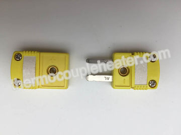 Yellow Thermoplastic Thermocouple Connectors Type K Male And Female For Industria