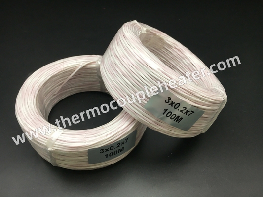 비난에 까딱없는 단열재 빨간 백색과 RTD PT100 배상 케이블 3x24AWG