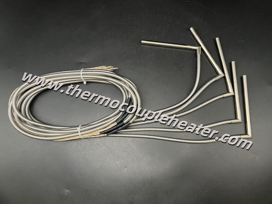 산업용 카트리지 히터 철강 튜브 보호 장치와 L 모양 케이블