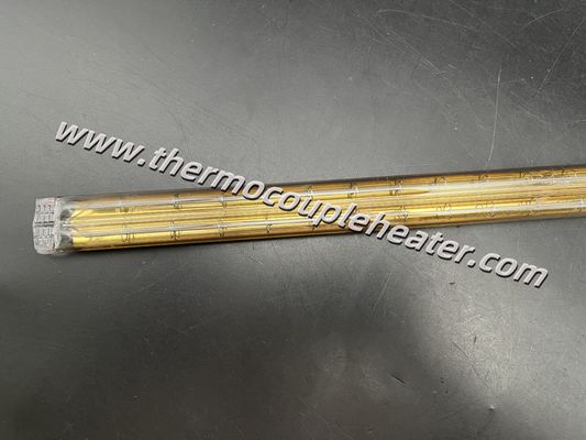 내구성 쿼츠 IR 발사자 금으로 코팅 된 쌍둥이 튜브 디자인