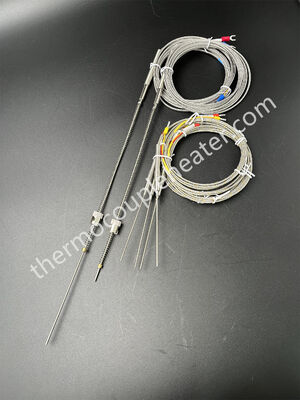 K Type Thermocouple with Adjustable Compression Fitting and connector