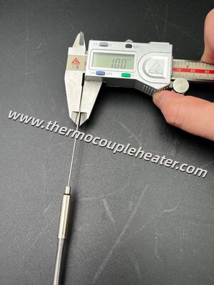 1.0mm 초슬림 광물 절연 PT100 RTD 센서 제한된 공간을 위한 4선 고정밀