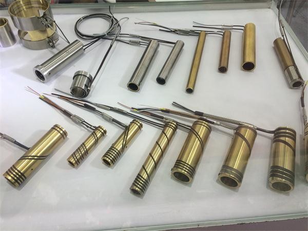 Hot Runner Brass Pipe / Nozzle Heater Pressed With Coil Heaters Custom Size