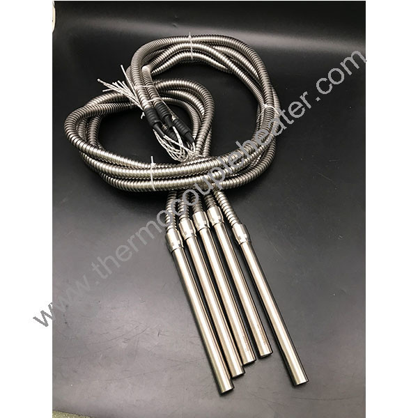 High Density Stainless Steel Cartrid Heating Element New Automatic Cartridge Heater Armoured Cable